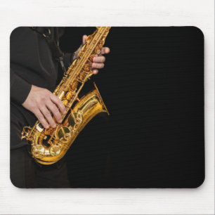 Mousepad Mouse do jogador saxofone Jazz   saxofonista
