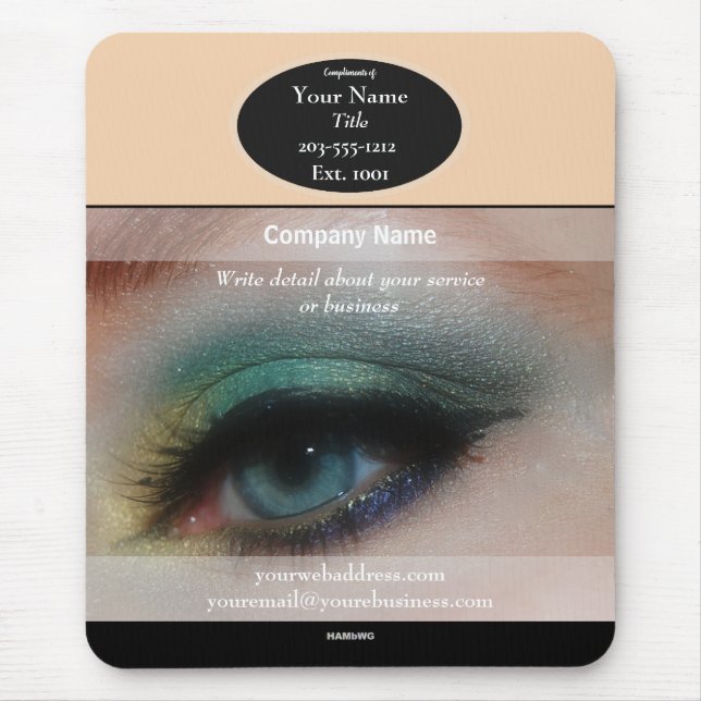 Mousepad Mouse do Promocional de artista de maquilhagem - H (Frente)