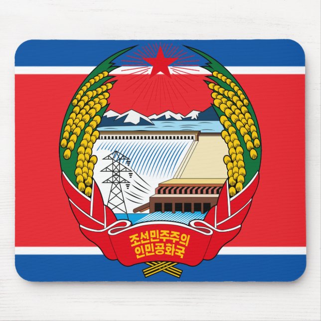 Mousepad mouse emblem norte da coreia (Frente)