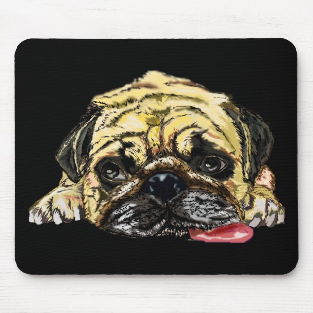 Mousepad Mouse Engraçado com Cachorro - Suas Cores (Frente)