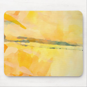 Mousepad Mouse Expressionista de Abstrato Amarelo Moderno