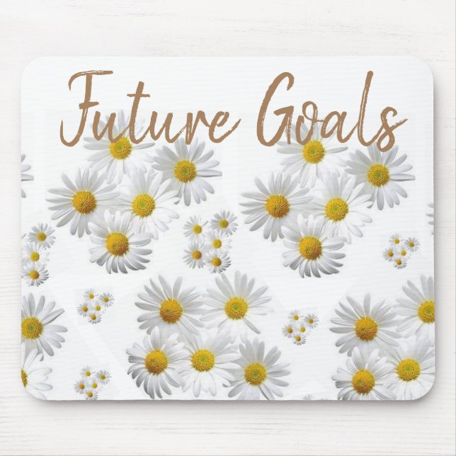 Mousepad Mouse Floral Branco Daisy! (Frente)