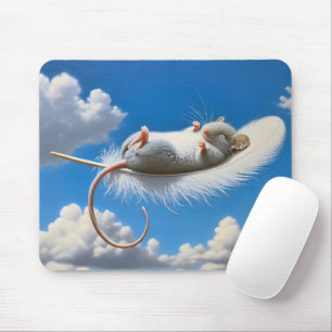 Mousepad Mouse Flutuando Em Uma Pena