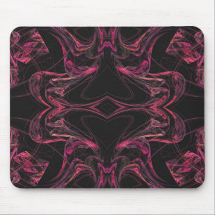 Mousepad Mouse Fratural Preto e Rosa
