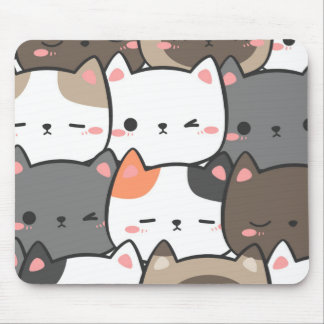 Mousepad Mouse Gato Kawaii - Decoração de Mesa
