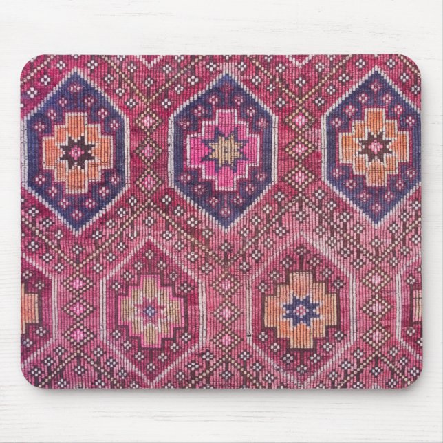 Mousepad Mouse Geométrico Magenta Tribal (Frente)