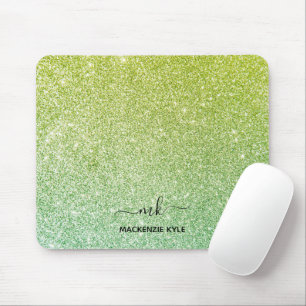 Mousepad Mouse Glitter Verde Brilhante
