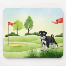 Mouse Golf Pad com Schnauzer