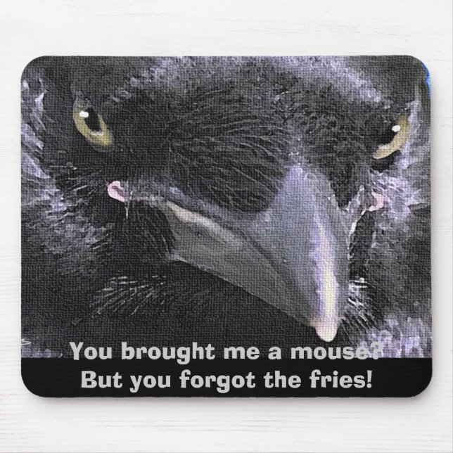 Mousepad Mouse "HUNGRY RAVEN" (Frente)