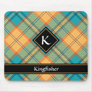 Mousepad Mouse Kingfisher Tartan