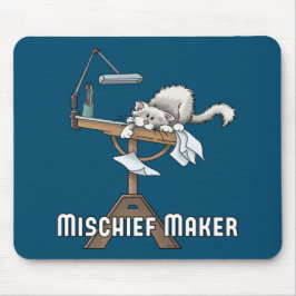 Mousepad Mouse Maker Maker de Gato Branco