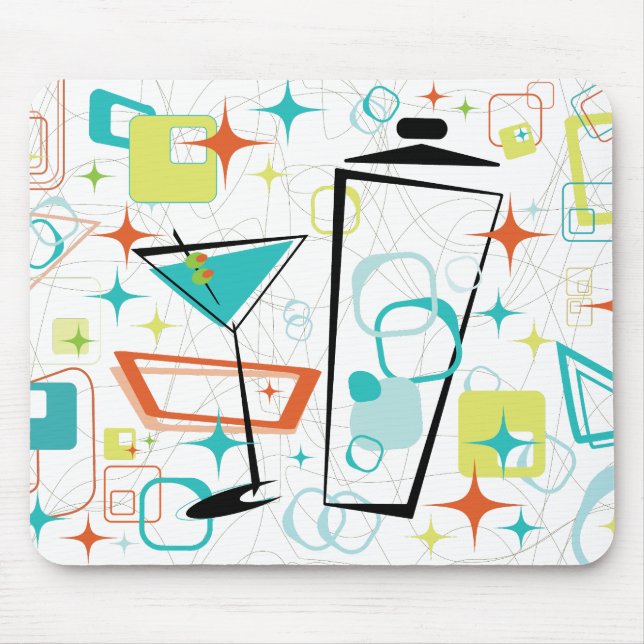 Mousepad Mouse Martinis A Go Pad (Frente)