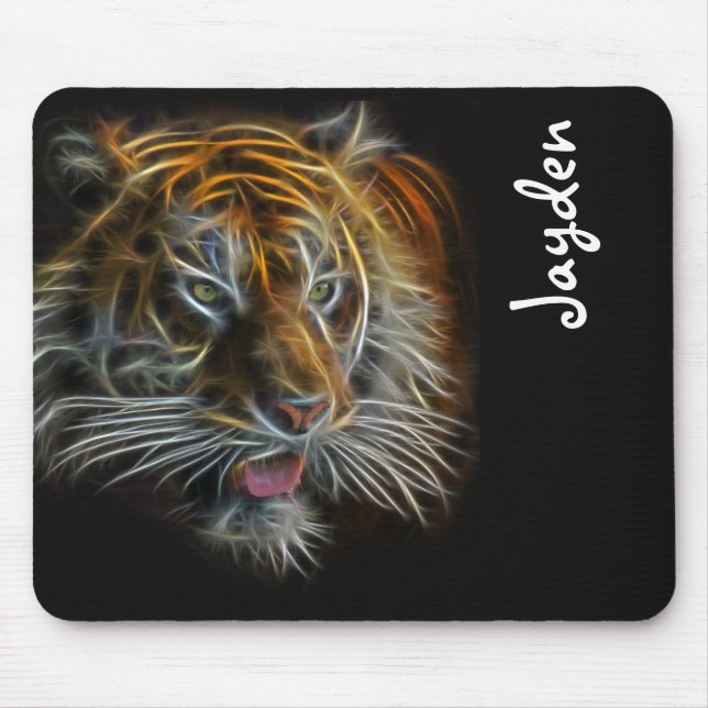 Mousepad Mouse Neon Abstrato TigerHead (Frente)