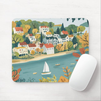 Mousepad Mouse Pad, aldeia de outono