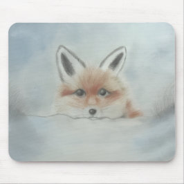 Mousepad Mouse pad, fox cub in winter