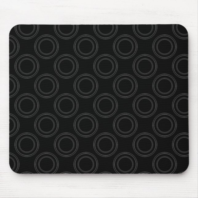 Mousepad Mouse perfeitamente luxuoso, preto e branco (Frente)