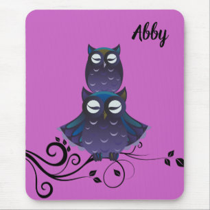 Mousepad Mouse personalizado com tema de coruja