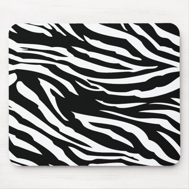 Mousepad Mouse Personalizado de Impressão Zebra Preta e Bra (Frente)
