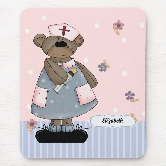 Mousepad Mouse personalizado do Anjo do Urso Justo para Enf (Frente)