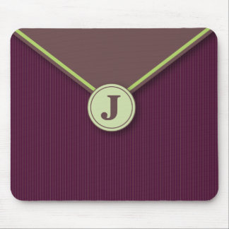 Mousepad Mouse Personalizado em Monograma Elegante