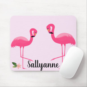 Mousepad Mouse PERSONALIZÁVEL FLORAL PINK