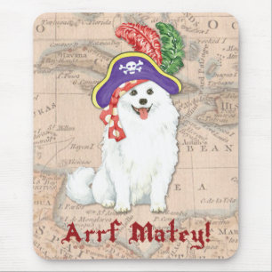 Mousepad Mouse Pirata de Cachorro Eskimo Americano