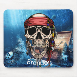 Mousepad Mouse Pirata do Mar de Skateboard