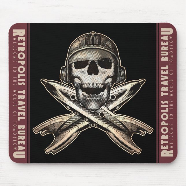 Mousepad Mouse Pirata Espacial (Foguetes) (Frente)