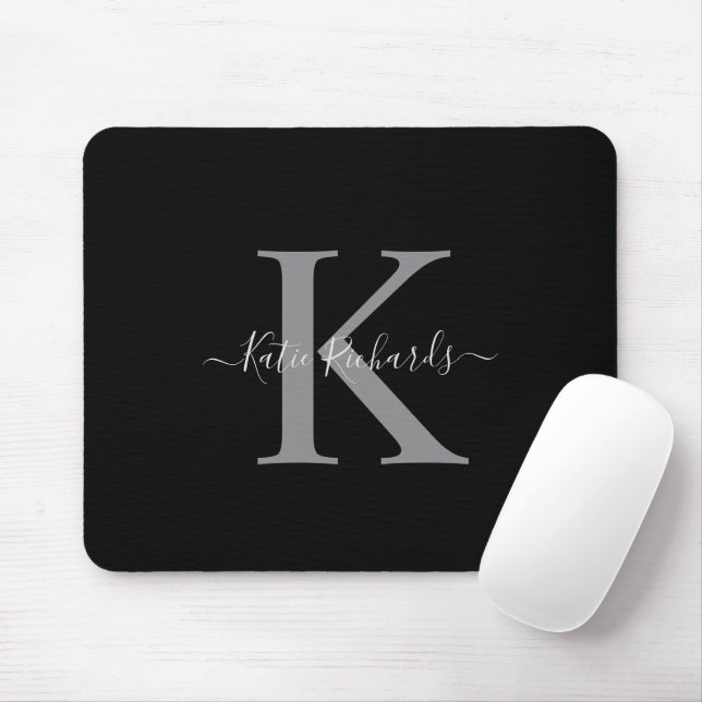 Mousepad Mouse preto e Cinza (Com mouse)