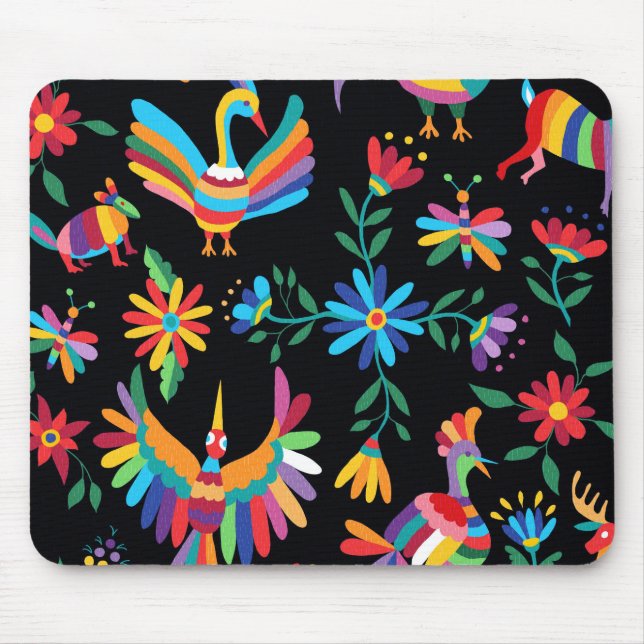 Mousepad Mouse preto Otomi (Frente)