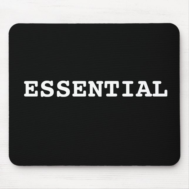 Mousepad Mouse Preto Que Diz Essencial (Frente)