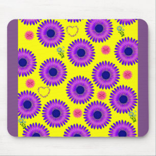 Mousepad mouse púrpura amarelo