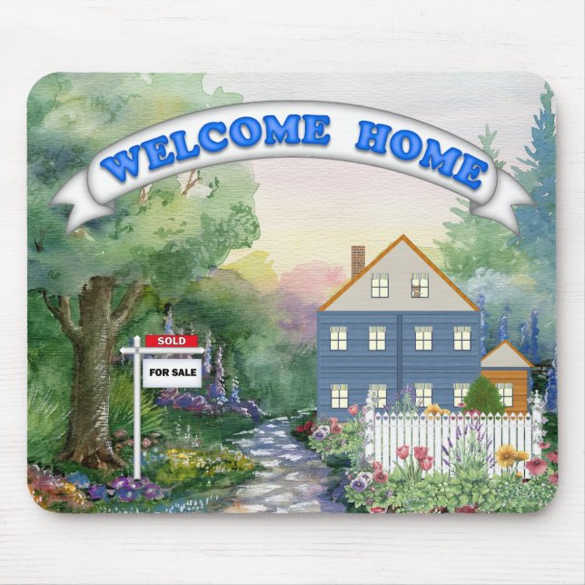 Mousepad Mouse Real Estate para combinar com Cartão de visi (Frente)