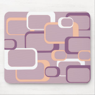 Mousepad Mouse Retro Quadrado Rosa e Púrpura