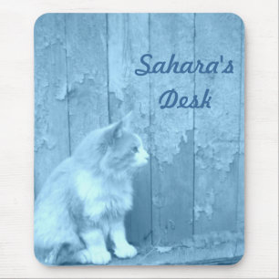 Mousepad Mouse Sahara Azul (Gato) *PERSONALIZAR*