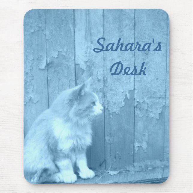 Mousepad Mouse Sahara Azul (Gato) *PERSONALIZAR* (Frente)