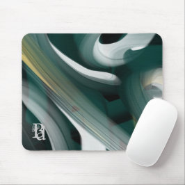 Mousepad Mouse Trend Abstrato Art Black White Green