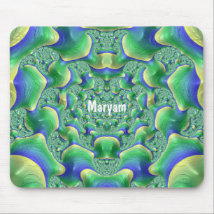 Mousepad Mouse verde, amarelo e azul do Zany
