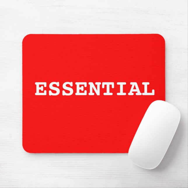 Mousepad Mouse Vermelho Que Diz Essencial (Com mouse)