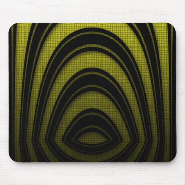 Mousepad Mousemat Amarelo Preto Arco Abstrato (Frente)