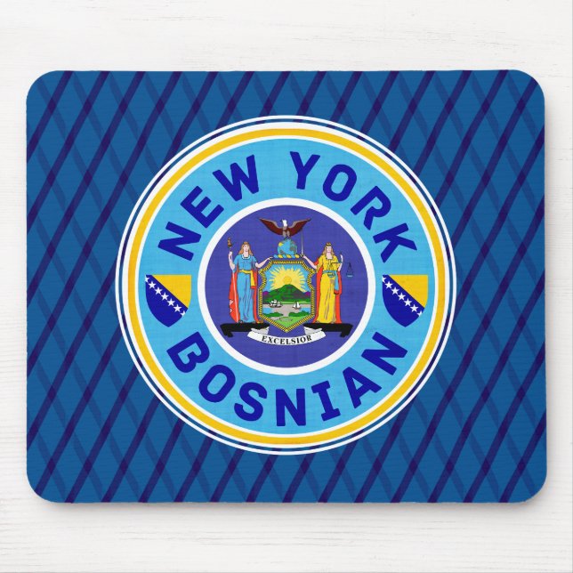 Mousepad Mousemat Americano Bósnio de Nova Iorque (Frente)