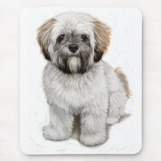 Mousepad Mousemat do filhote de cachorro do apso de Lhasa