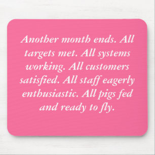 Mousepad Mousemat dos porcos do vôo