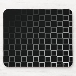 Mousepad Mousemat preto e branco diagonal do teste padrão