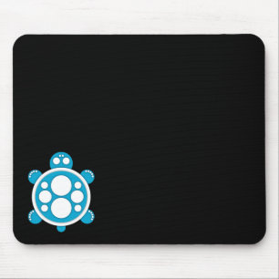 Mousepad Mousemat, tartaruga redonda, preto branco dos