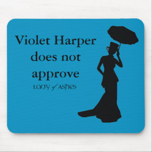 Mousepad Mousepad, azul da cerceta - HarpeDoes violeta para