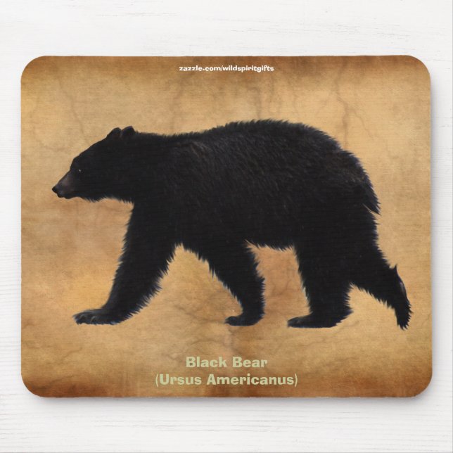 Mousepad Mousepad, Defensor da Vida Selvagem do Urso Negro (Frente)