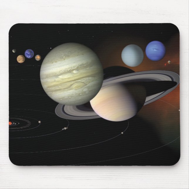 Mousepad "Mousepad do sistema solar" (Frente)