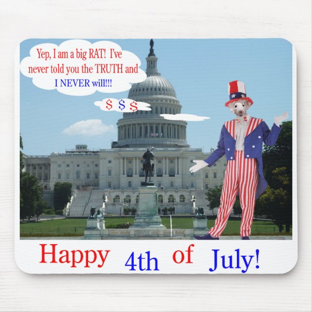 Mousepad mousepad. Feliz 4º rato/unclesam (Frente)