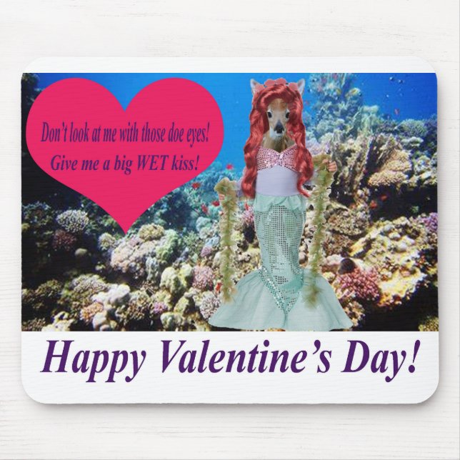 Mousepad mousepad. Feliz dia de os namorados. doe/sereia (Frente)